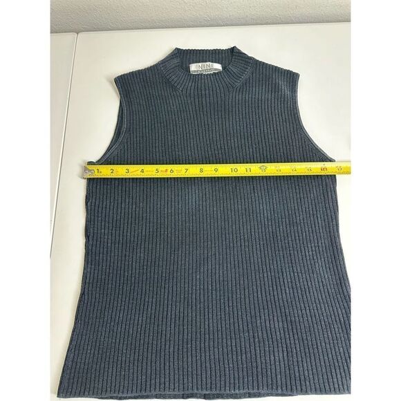 Nine & Company Silk Blend Black Tank Tops Turtle Neck Size M - Picture 3 of 8